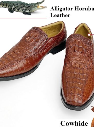 Men’s Alligator Slip-On Loafer Custom Penny Loafer Moccasin Driving Shoes Flats Boat Shoes Oxford Comfortable Crocodile Leather Belly Hornback Business Formal Shoe Handmade Vietnamese