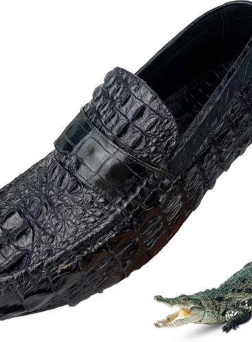 Men’s Alligator Slip-On Loafer Custom Penny Loafer Moccasin Driving Shoes Flats Boat Shoes Oxford Comfortable Crocodile Leather Belly Hornback Business Formal Shoe Handmade Vietnamese